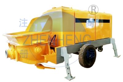 Yellow 60m3 / H Diesel Concrete Pump Piston Type For Bridge Construction