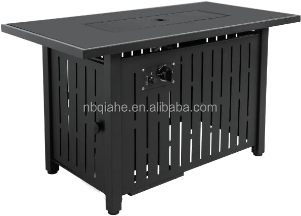 Outdoor Garden Corten Steel BBQ Grill with Rectangle Spherical Smokeless Gas Fire Pit