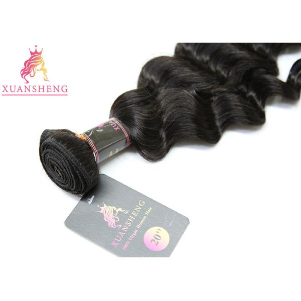 10A Grade Unprocessed Virgin Loose Wave Extensions No Tangle Natural Color