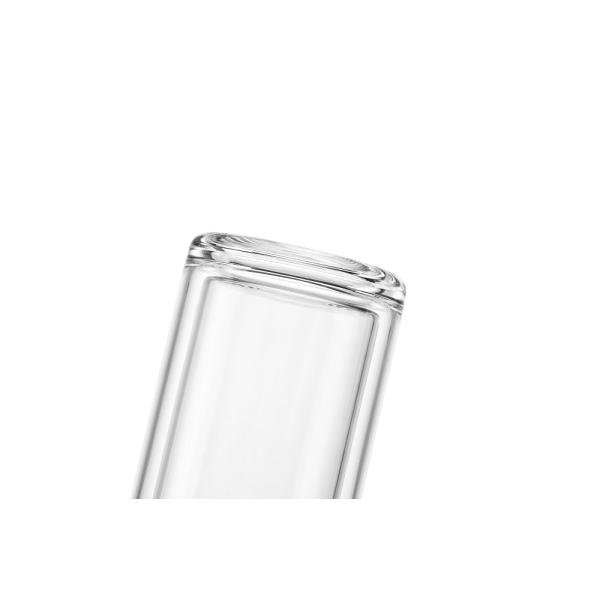 Clear Borosilicate Glass Water Filtration Pitcher Bottle Stainless Steel Infuser For Office