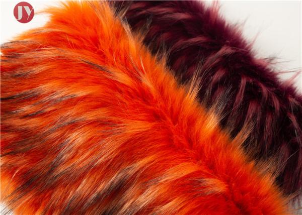Orange Jacquard Plush Faux Fur Fabric Auto Upholstery Garment Boots Toys Hometextile