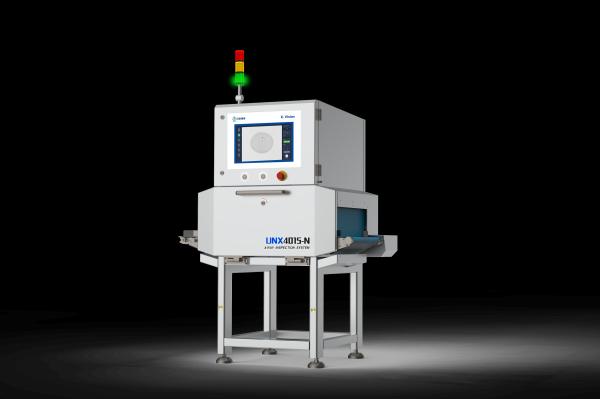 High resolusion food scanner machine Unicomp UNX4015N detect glass ceramic inside Chicken breast