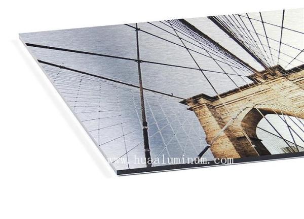 Outside 4x8 Aluminum Composite Sign Board Flat Surface For Gallery
