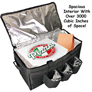 Insulated Pizza Delivery Bag Moisture Free For Catering Food Delivery, Restaurant, Cookouts Red picnic Bags