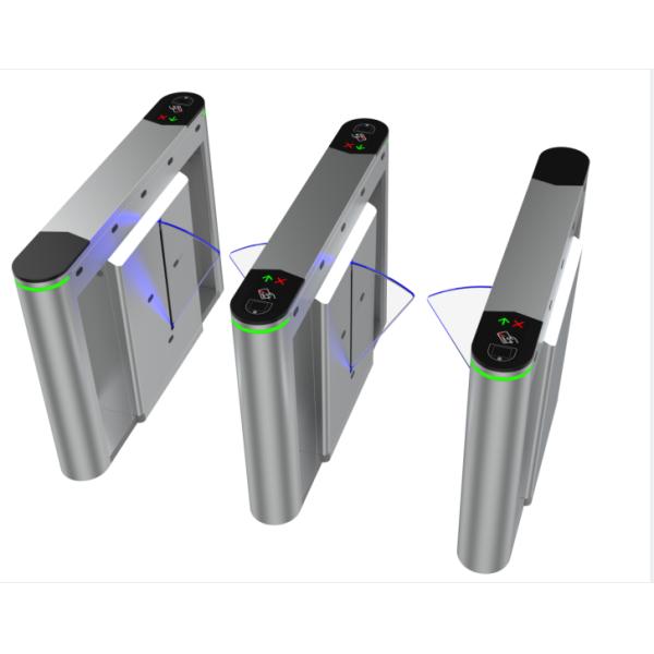 Dry Contact Entrance Flap Gate Barrier OEM Card Intelligent Access Control System 304 Brushed Stainless Steel