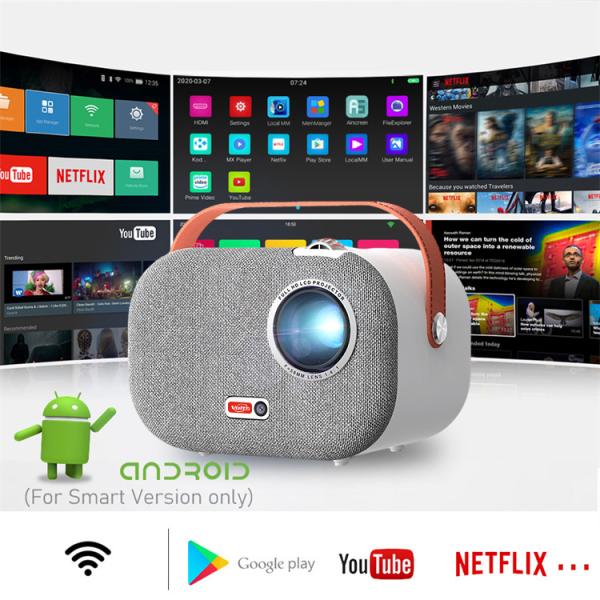 Smart Android WIFI Mobile 2K 4K 3D Mini LED Projector 18000 Lumens Short Throw Projector Mobile Phone Projector
