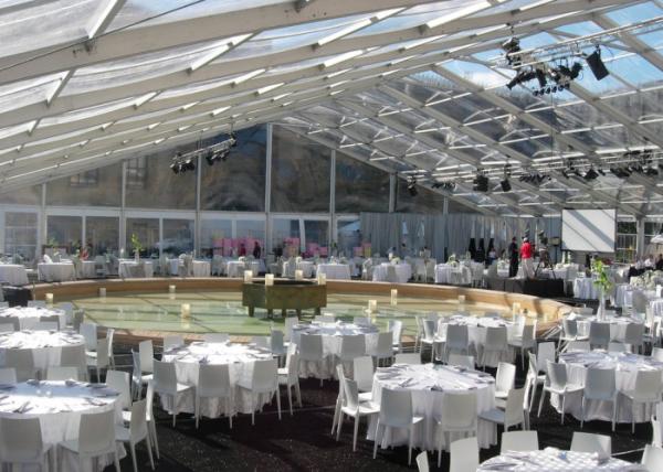 Luxury Transparent Wedding Marquee Party Tent , Well Decorated Waterproof Party Tent