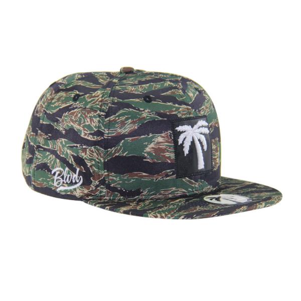 Custom Printed Camouflage Snapback Hat 6 Panel Flat Brim Snapback Cap