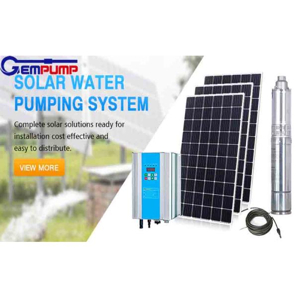 ISO9001 230 Feet Solar Borehole Pumps Solar Panel Pump Kit