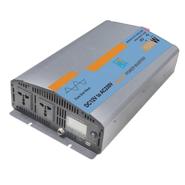 2kw 2000W Pure Sine Wave Charger Inverter High Voltage Cut Off Range 14.8V/31V