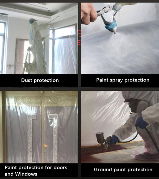Moisture Proof High Temperature Outdoor Maskeleme Taped Auto Paint Film Refinish Masking Paper