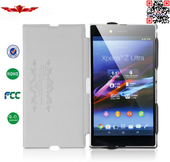 Ultra Thin Import Italy Flip Leather Cover Case For Sony Xperia Z Ultra XL39H Multi Color