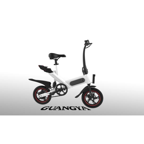 6AH Battery Smart Folding Electric Bike IP54 Waterproof 350W Brushless Contour Generator