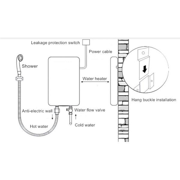 Portable Induction Water Heater 220V 8500W Wall Hot Water Heater