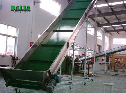 Compact Structure Plastic Recycling Machine Automatic Operation Conveyor System