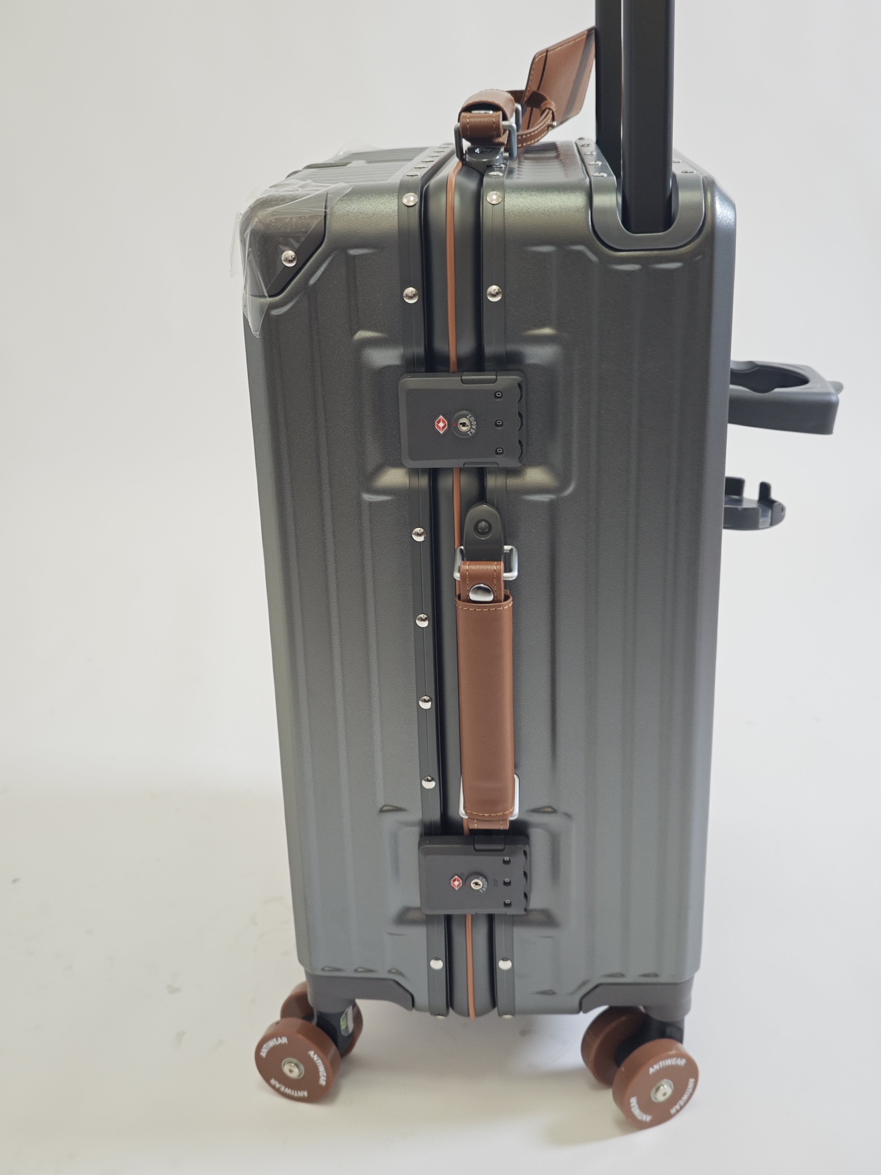 Unisex Large Trolley Case Suitcase Aluminum Frame Durable PC Material TSA Full Travel Luggage Set Fashionable Spinner Outdoors