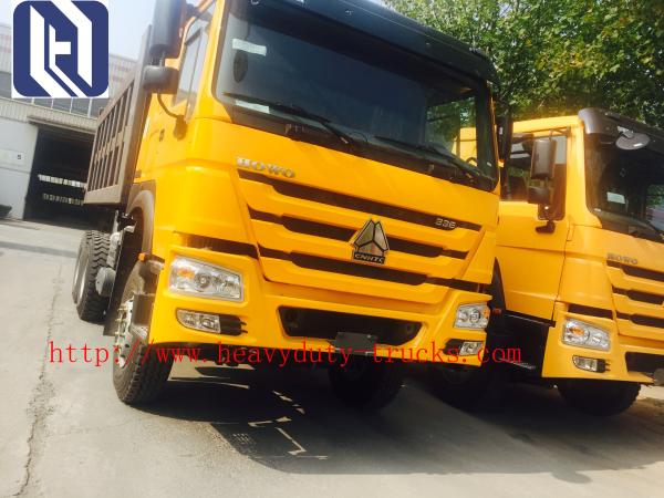 25T 336hp 371hp HOWO Dump Truck 6 X 4 10 Wheel Red Color Steering ZF8118