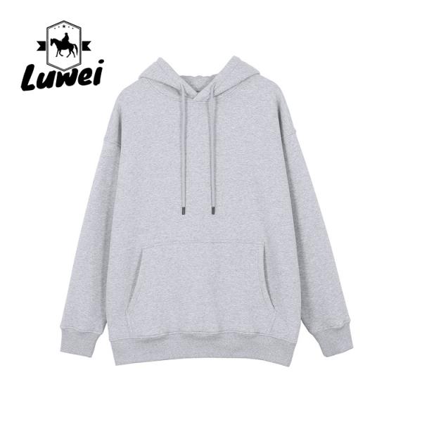 Drawstring Blank Plain Heavy Duty 330g Bluza Premium Cotton Polyester Men Hoodies Active Sweatshirt