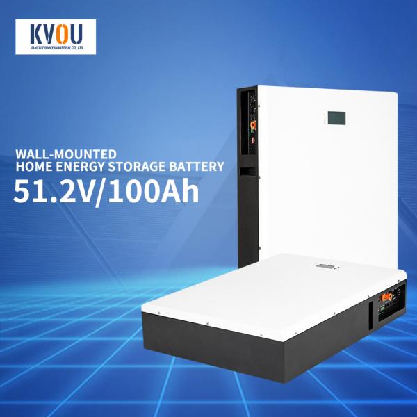Wall Mounted Long Life Lithium Battery 100ah 5.12kWh 51.2V Solar Home Battery