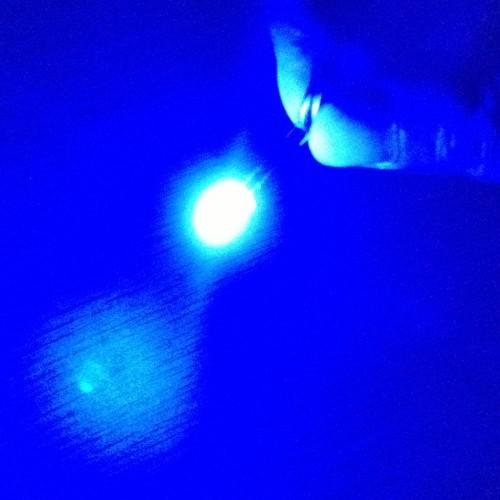 5mm LED Diodo 460nm azul 10000mcd 3V Lente redonda transparente com flange
