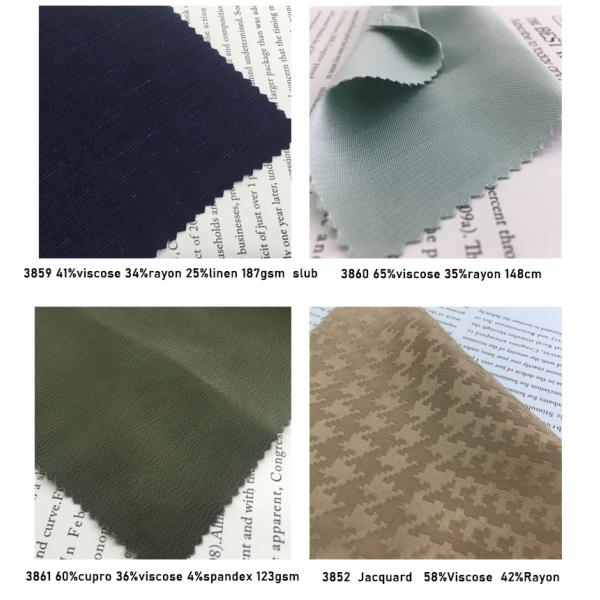 ткань 140-160gsm мягкой вискозы 35% вискоза 65% картины волны сплетенная