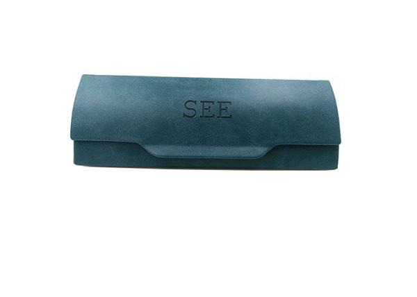 Special Design Blue Pu Reading Glass Cases With Logo - See Printing On It