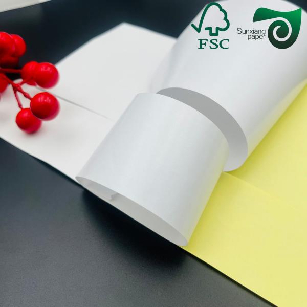 FSC Sticker Paper 80gsm White Wet Strength Paper For Beverage Labels High Printability
