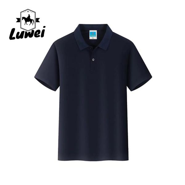 Printing Embroidered Cotton Polo T Shirts Business Office Stretch Workwear