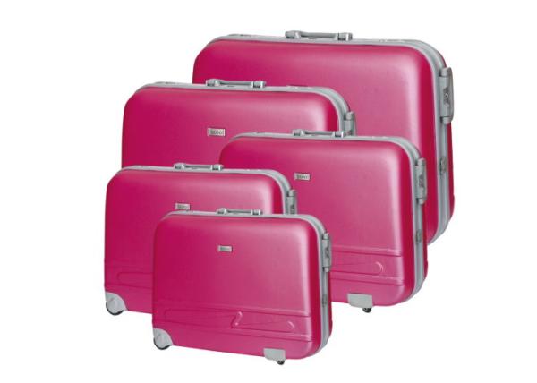 Iron Frame 3 Piece Big Spinner Luggage Set 4 Wheels Logo Customized