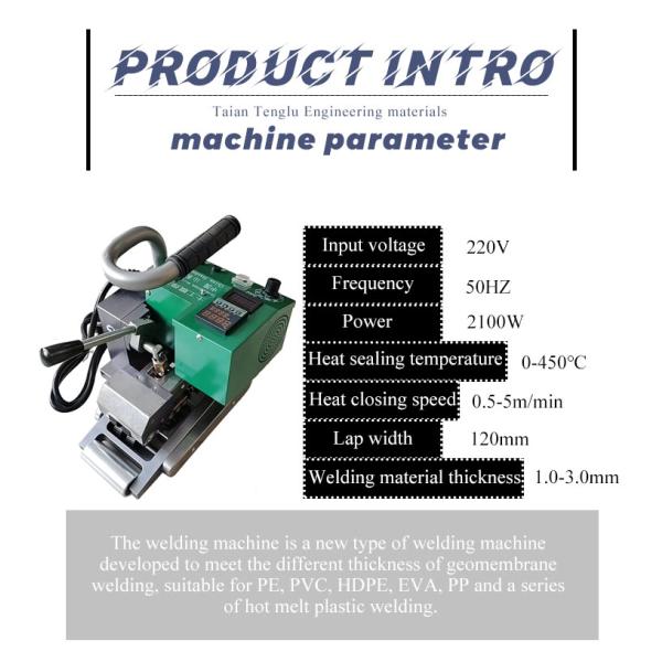 High power temperature control 900 geomembrane welder for welding pond liner landfill