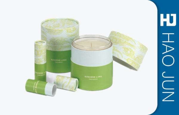 Full Color Printing Candle Box Packaging Tube Personalised Design Enviroment Friendly