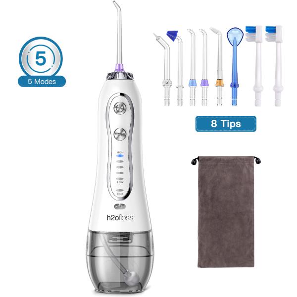 5 carregamento de Jet Tips Rechargeable Water Flosser USB dos modos 8