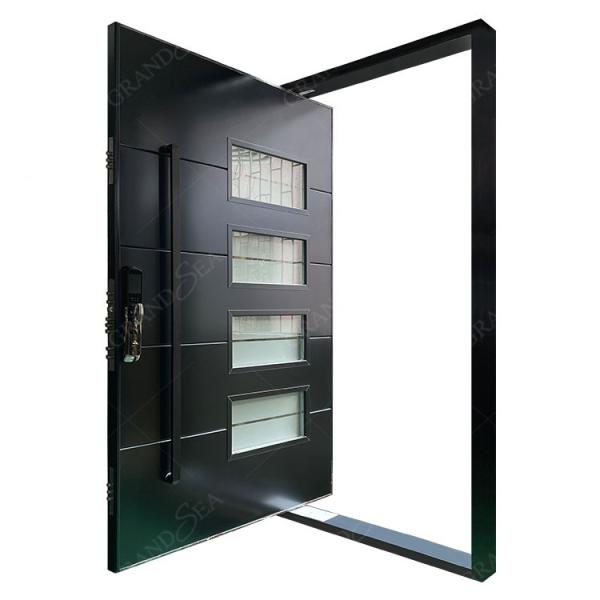 American Style Entrance Door Security Door Aluminum Glass Door