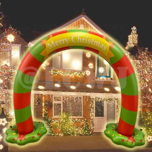 LC Inflatable Christmas Arch Large Outdoor Christmas Light Arch Christmas Lighted Arch