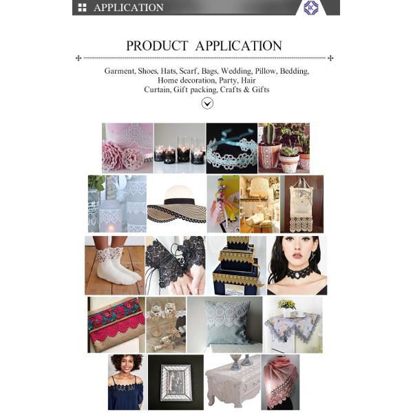 шнурок полиэстера 9cm белый вышил ткани для платья