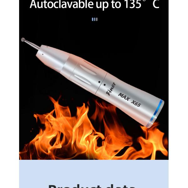 Stainless Steel Dental Straight Nose Cone Handpiece Unit 25000RPM With Inner Water Spray