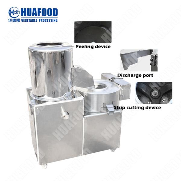 Sweet Potato Washing Peeling Cutting Potato Stick Strip Slicer Root Vegetable Peeler Cutter Machine Slice Stick Chips Automatic