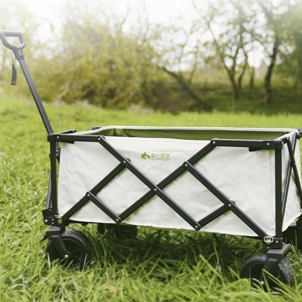 Steel Frame Hand Pulled Foldable Utility Wagon 150 Lbs Camping Cart Wagon Oxford Fabric