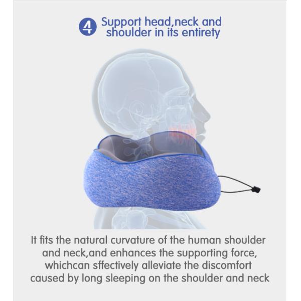 Travel Essential Memory Foam U Shaped Neck Travel Pillow for Car and Airplane Support