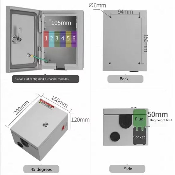 IP55 Waterproof Distribution Box with 220V/380V Nominal Voltage and Anti-Theft Certified Lock for Industrial Applications