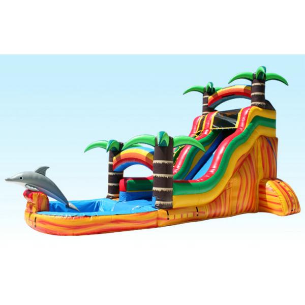 Water Park 2 In 1 Pool Kids Inflatable Water Colorful Slide Fire Retardant For Outdoor Activities