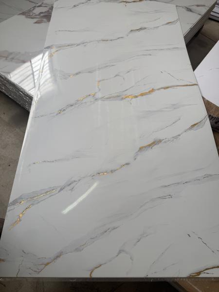 hot sale 3mm UV marble sheet white PVC wall panel 1220*2440mm UV board for interior decorative wall