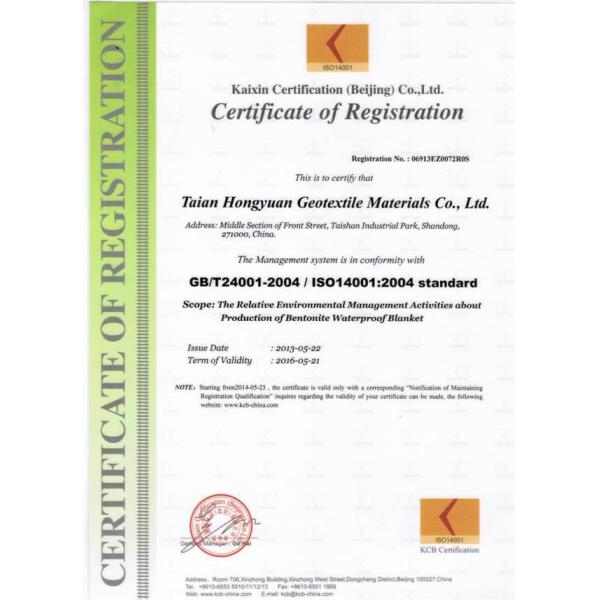 3500g-6500g водонепроницаемая мембрана Бентоитная геотекстильная линейка GCL с 0,2 мм геомамбраной HDPE
