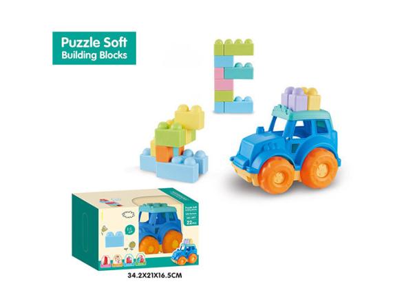 Big Building Blocks Educational Toys Cars And Vehicle For Toddlers 22 Pcs BPA And Phthalate - Free