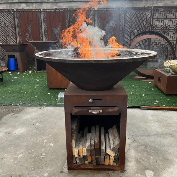Outdoor Smoker Removable Ash Catcher Steel BBQ Grill 800mm Diameter Cooking Plate