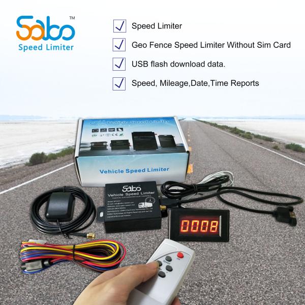 2km/h Programmable Black No Sim Card Vehicle Speed Limiter