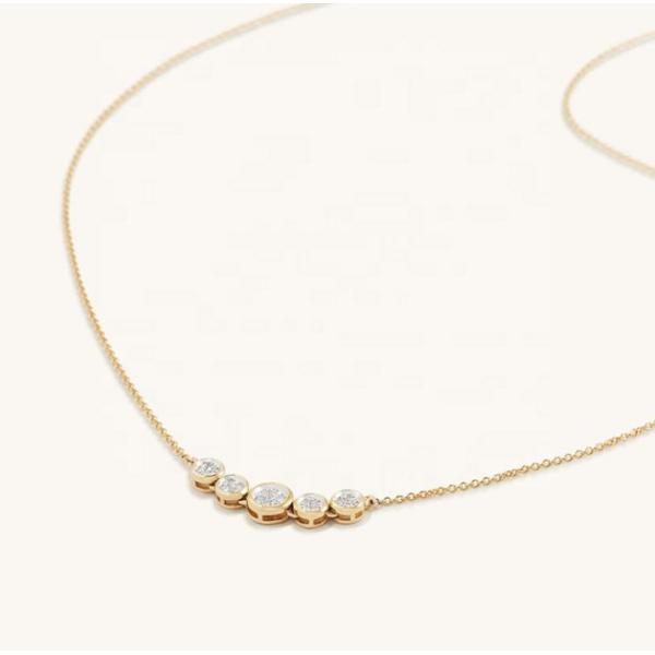 Родиовое золото 18 кв. Ожерелье женское 1,2 мм. Белое золото.