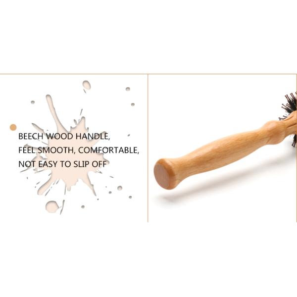 Long Handle Wooden Hair Brush For Curly Hair Ergonomic Design