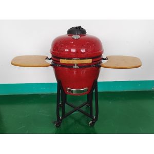 Колеса 22 нейлона угля медленно двигают керамическое БАРБЕКЮ бамбуковое Handlle грилей Kamado