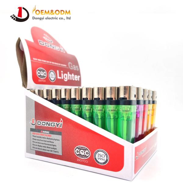 Dongyi 2025 OEM 80mm Disposable Flint Lighters Cigar Smoking Electric Custom Logo Gas Cigarette Lighter